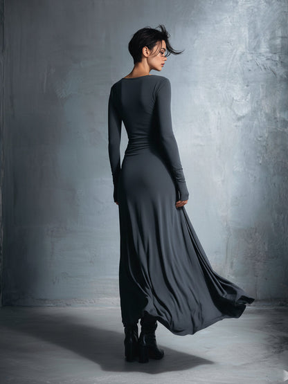 Madeleine | Robe maxi à nœud latéral