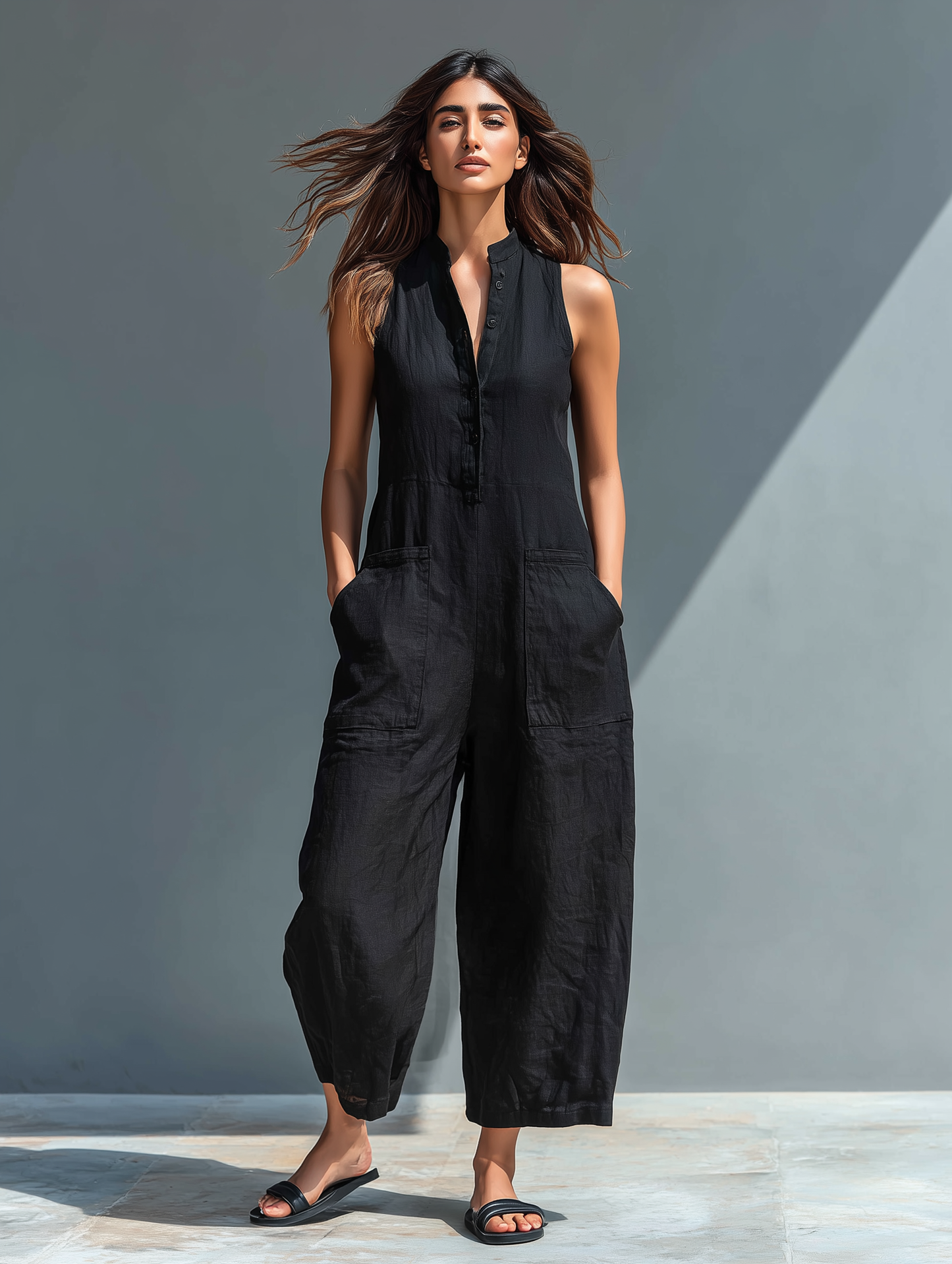 Anne | Combinaison en lin minimaliste