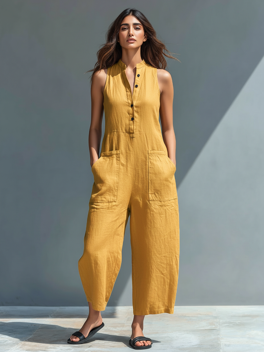 Anne | Combinaison en lin minimaliste