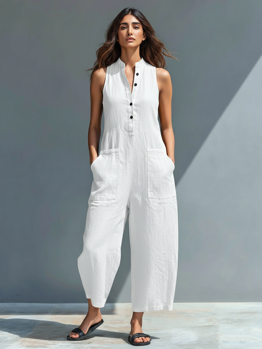 Anne | Combinaison en lin minimaliste