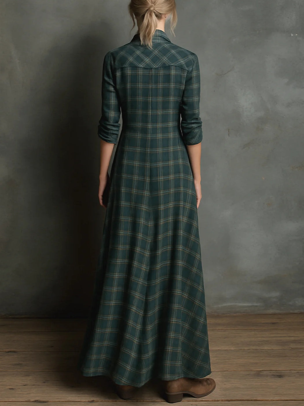 Livia - Robe longue avec col chemise
