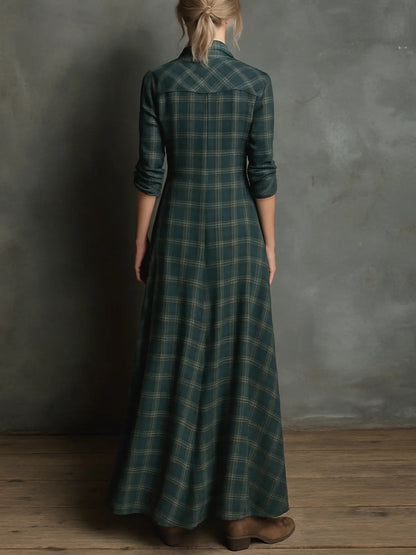 Livia - Robe longue avec col chemise