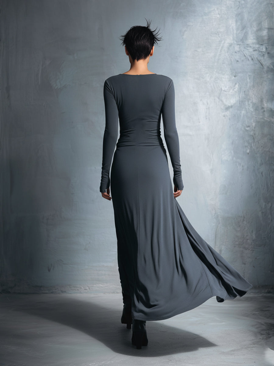 Madeleine | Robe maxi à nœud latéral