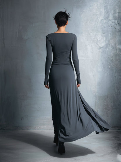 Madeleine | Robe maxi à nœud latéral